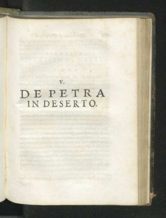 V. De Petra in Deserto.