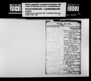 Liste seltener Pflanzen im Oberamt, Exzerpt [des Kanzleiassistenten Heinrich Rigel]