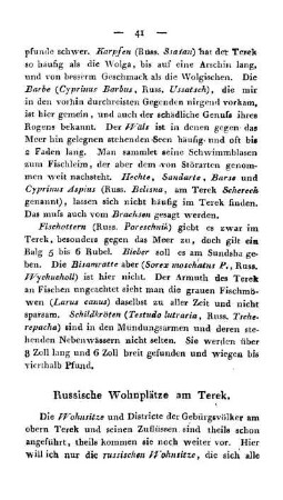 Russische Wohnplätze am Terek