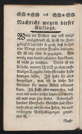 Nachricht wegen dieser Auflage.