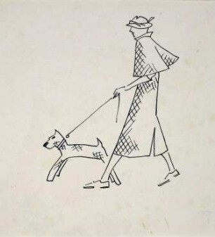Damenmantel mit Cape. Entwurf für den Ullstein-Verlag
