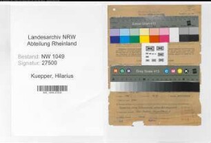 Entnazifizierung Hilarius Kuepper , geb. 23.10.1901 (Bahnsekretaer)