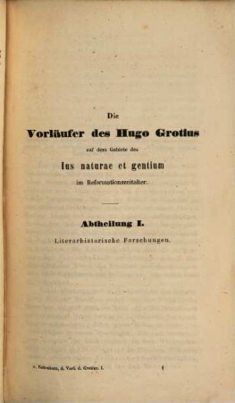 Zur Geschichte des Natur- und Völkerrechts sowie der Politik, 1,1