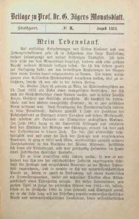 Beilage: Mein Lebenslauf