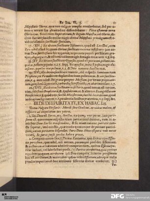 III. De Dei Puritate.