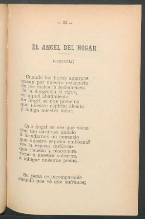 El ángel del hogar : (Plegaria)