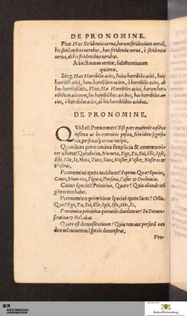 De Pronomine