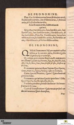 De Pronomine