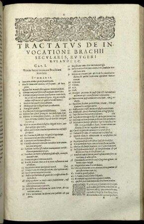 Tractatus De Invocatione Brachii Secularis, Rutgeri Rulandi I. C.