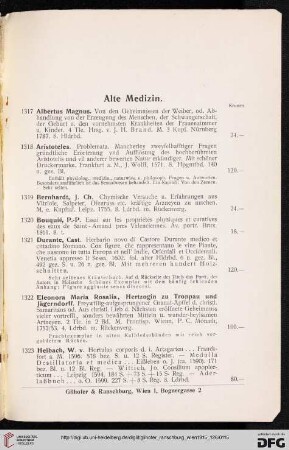 Alte Medizin (Nr. 1317 - 1329)