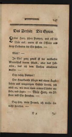 Das Verhör. Der Spion