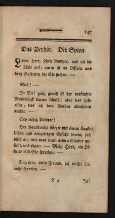 Das Verhör. Der Spion
