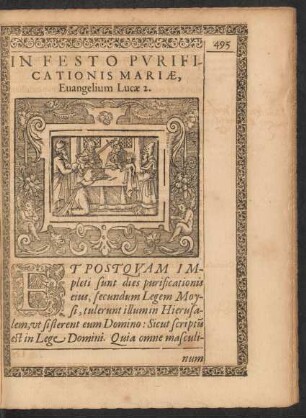 In Festo Purificationis Mariae, Evangelium Lucae 2.