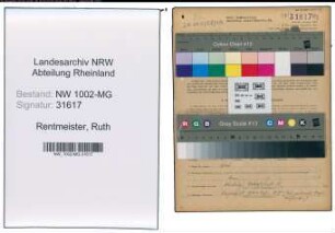 Entnazifizierung Ruth Rentmeister , geb. 21.05.1921 (Dolmetscherin)