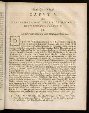 203-223, Capvt V. De Ivre Censvrae, Qvod Sacris Congregationibvs Romanis Competit.