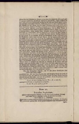 Num. 10. Extractus Replicarum.