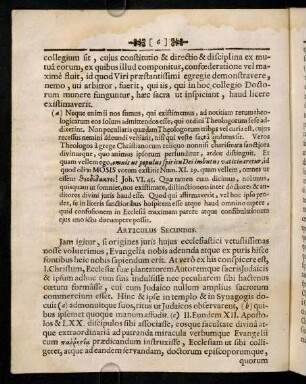 6-30, Articulus Secundus