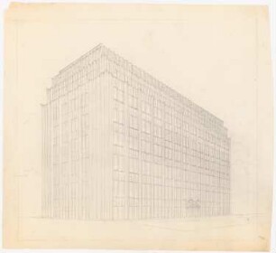 Bankgebäude, Dresden: Perspektivische Ansicht
