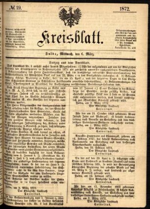 Ausgabe vom Mittwoch, den 06. März 1872.