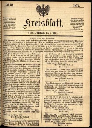 Ausgabe vom Mittwoch, den 06. März 1872.