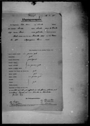 Abgangszeugnisse von Regierungsschülern der Regierungsschule in Lome (Abschriften)