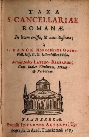 Taxa S. Cancellariae Romanae