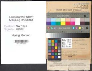 Entnazifizierung Gertrud Hering , geb. 14.12.1901 (Lehrerin)