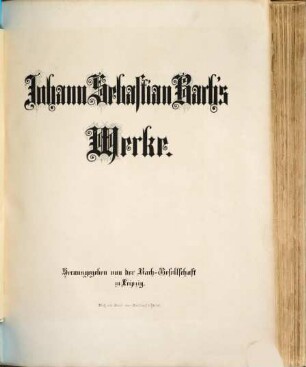 Johann Sebastian Bach's Werke. 30, Kirchencantaten, Fünfzehnter Band
