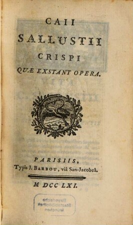 Sallustii quae extant opera