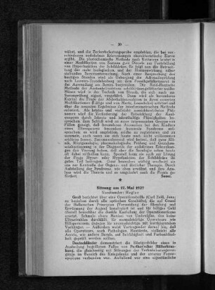 Sitzung am 17. Mai 1927