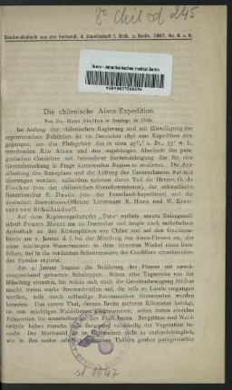 Die chilenische Aisen-Expedition
