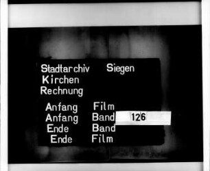 Kirchenrechnung der Stadt Siegen der Kirchmeister Hermannus Neyß