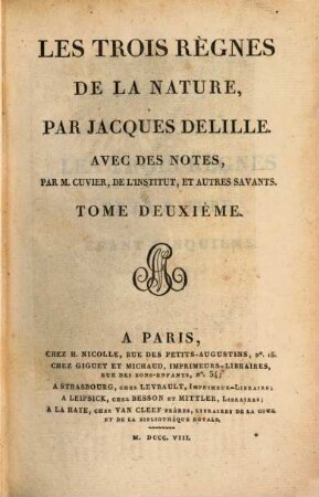 Les trois règnes de la nature, 2