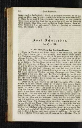 Zwei Schulreden