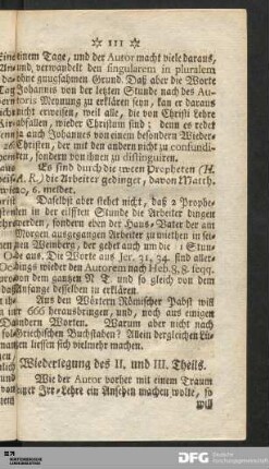 Wiederlegung des II. und III. Theils.
