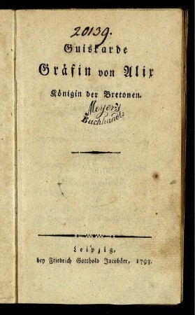 Guiskarde Gräfin von Alix Königin der Bretonen