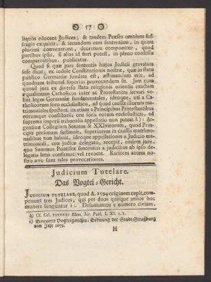 Judicium Tutelare. Das Vogtei-Gericht
