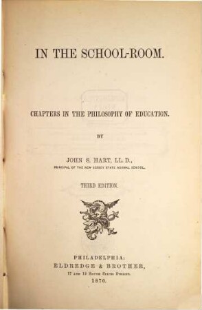 In the school-room : Chapters in the philosophy of education