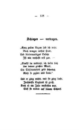 Schlagen - vertragen