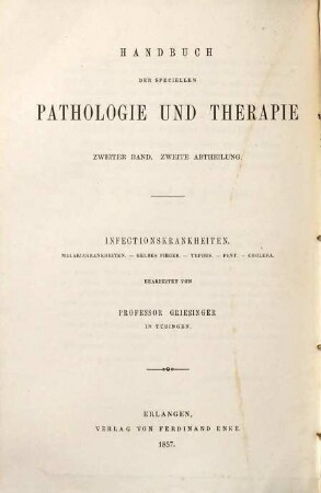 Infectionskrankheiten : Malariakrankheiten, Gelbes Fieber, Typhus, Pest, Cholera