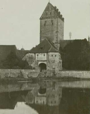 Dinkelsbühl. Rothenburger Tor (Feldseite) von Norden