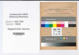 Entnazifizierung Heinrich Nagelschmidt, geb. 14.07.1912 ()