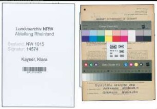 Entnazifizierung Klara Kayser , geb. 06.07.1910 ()
