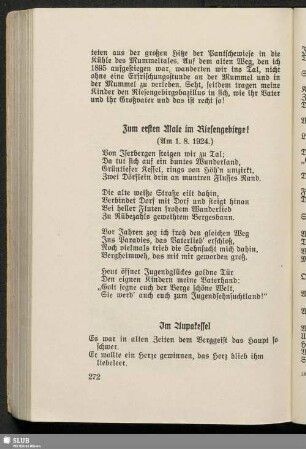 Zum ersten Male im Riesengebirge! (Gedicht)