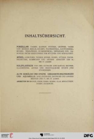 Inhaltsübersicht