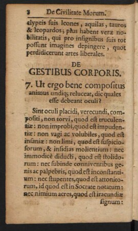 De Gestibus Corporis = Von Geberden des Leibes