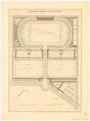 Stadion: Grundriss 1:500