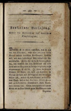 Funfzehnte Vorlesung.