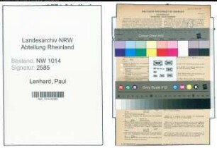 Entnazifizierung Paul Lenhard , geb. 03.10.1920 (Galvaniseur)