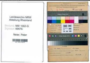 Entnazifizierung Peter Neier, geb. 23.09.1904 (Angest.)